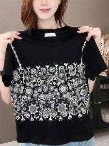LTST | Black Two-tone Stitched Illusion Two-piece T-shirt Slim Fit