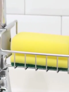 Rak Pinggan Keluli Tahan Karat Stainless Steel Faucet Drain Rack Sink Organizer Sponge Towel Soap Dishcloth Drying Rack Holder 不锈钢沥水架
