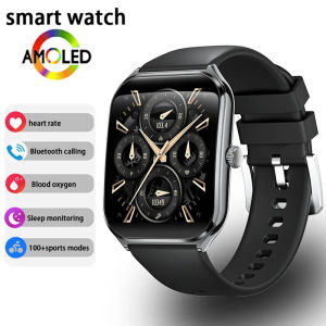Smart Watch Ultra Thin 1.96  AMOLED HD Pixel Display Always Show Time Call Reminder Ladies men Smartwatch