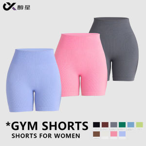 Quần Tập Thể Dục Nữ Lưng Cao Ba Mảnh Co Giãn Đàn Hồi Nâng Hông Thể Thao Mùa Hè Ngoài Trời Quần Đùi Tập Yoga