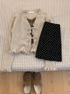 Elegant Knitted Cardigan And Lace Trim Top Set Womens Spring Fashion Outerwear V-neck Long Sleeve Slim Fit Korean Style