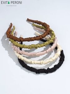 EVITA PERONI | "Multicolor Mulberry Silk Pleats" Thin headband | Female Headband | High Quality Headband