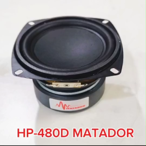 Matador ลำโพงเสียงกลาง4นิ้ว รุ่นHP-480D มิดเบส หน้าเรียบดำ แม่เหล็ก80X20MM.วอยส์25.5MM.วอยส์เดี่ยว 4ohm T4+W4 กำลังขับ150W  ราคา1ดอก