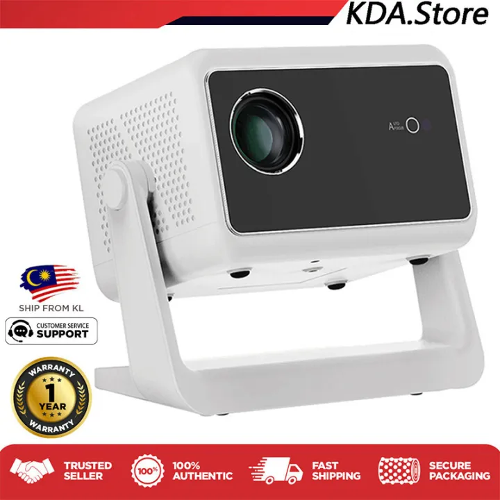 KDA Wifi 4k Projector Full HD 1080p 8000 LM Supports Android iOS Syncing Smartphone Screen Home、outdoor Theater Projector,Professional , Portable projector 投影仪