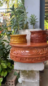 Đế đài sen để tượng Phật theo yêu cầu | Đôn gỗ hoa sen | Đế Sen Tháp tỏi hoa sen bằng gỗ tự nhiên