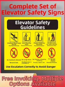 YUANTANG | Escalator Safety Guidelines Warning Signs