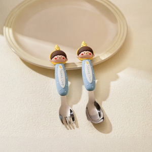 MODERN SWEETHOME | Cute Stainless Steel 316 Baby Spoon and Fork Set