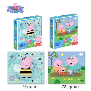 Peppa Pig Cartoon Puzzle 3-6 Year Old Childrens Intelligence Building Block Toys Early Education George Plane Puzzle Gift