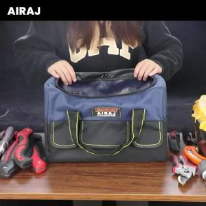 AIRAJ Clamshell Tool Bag Large Capacity More Than 12-17 Inches Wide Mouth Design Pocket Pocket Electric Tools to Receive Package