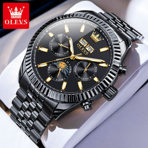 OLEVS | OLEVS New In Automatic Watch for Men TOP Brand Moon Phase Week Business Dress Luminous Stainless steel Waterproof Wristwatch Men