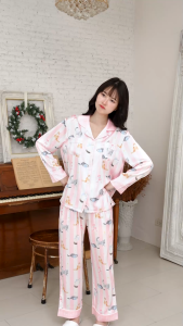 ชุดนอน LovelyNight แขนยาว-ขายาว Pretty Cats B18