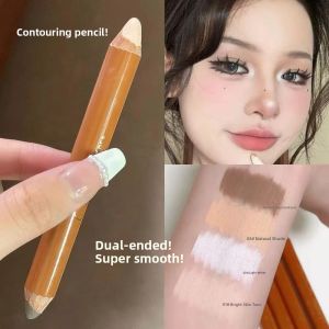 Beginner Friendly Dual-Ended Highlighting Contouring Pencil Small Candle Shadow 3D Highlighting Nose Shading Concealer