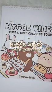 HYGGE VIBES Coloring Book Activity Buku Mewarnai Anak Remaja Dewasa Aesthetic Relaxing Kertas Tebal