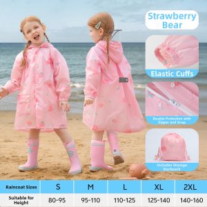 INTEKIDS | Lightweight Quick-dry School Raincoat For Children With Backpack Space