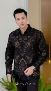 BARONG FASHION-BAJU KEMEJA BATIK PRIA LENGAN PANJANG MOTIF ATASAN TRADISIONAL