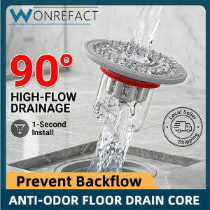 Anti-Odor Floor Trap Magnetic Drain Core ABS Silicone Fast Flow - Fits HDB BTO Toilet - Anti-Insect Hair Catcher