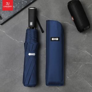 (IN STOCK) LORDWEY & PARACHASE  135cm Big Umbrella Men Folding Automatic Umbrella Windproof Strong 8 Ribs Large Golf Umbrella Rain Business Male