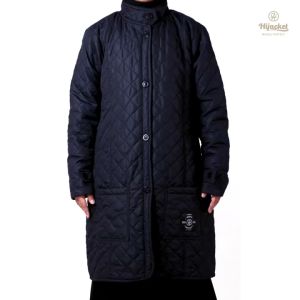 Hijacket Belva Original Black Ebony Jaket Hijab Muslimah Jaket Parasut Wanita Panjang Untuk Hijaber