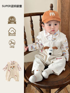 Cute Fashionable Baby Clothes Set Korean Style Cartoon Baby Shirt And Pants Two-Piece Suit for Infants And Toddlers Boys And Girls