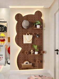 BEIQIVI | Bespoke Bear Shape Wooden Perforated Storage and Display Shelf