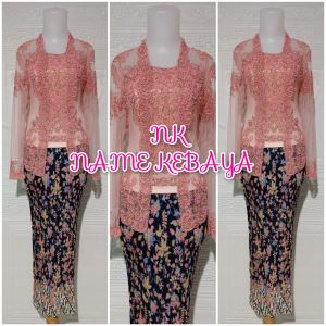 set kebaya pesta kebaya kutubaru + rok prisket