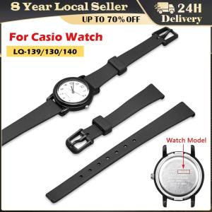 Premium Quality Black Rubber Replacement Strap for Casio LQ LQ-139 130/140 12mm SmartWatch Durable Waterproof Elastic WristBand