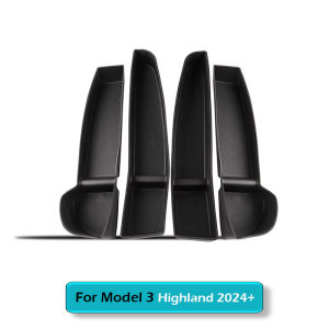 Door Side Storage Box Front Rear Door Handle Armrest Tray Organizer for Tesla Model Y Juniper 2020 - 2025 Model 3 Highland