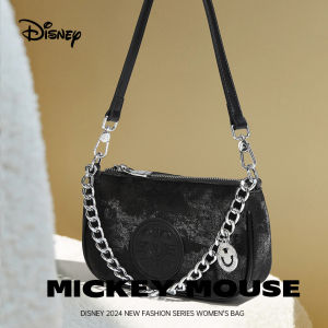 กระเป๋าแฟชั่นดิสนีย์กระเป๋าสะพายสำหรับผู้หญิงกระเป๋าแบบหนีบแขนแฟนซีโซ่ของผู้หญิงกระเป๋าหรูหรากระเป๋าขนาดเล็กแบบสะพายไหล่ขนาดเล็ก