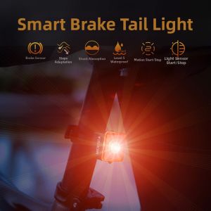 MEROCA | Smart Brake Induction Warning Tail Light for Bikes