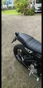 Smoke Muffler Knalpot Jap Kolong Full System Hitam Doff Underbelly untuk Yamaha XSR 155