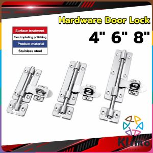 Stainless Steel Hardware Door Lock Bolt Latch Padlock Clasp Stainless Steel 4" 6" 8"
