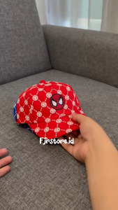 Topi Anak Bayi Laki-Laki Cowok Motif Spiderman Usia 5 Bulan - 4 Tahun Terbaru Korea Style Lucu