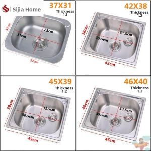 FEIZHUXIANSEN | Rust-Resistant Square Single Small Sink Basin