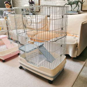 Dayang Double Layer Rabbit Cage Rabbit Guinea Pig Totoro Luxury Cage Drawer Cage R5152r6162 Anti-Spray Urine Cage