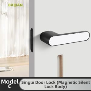 BAIJIAN | Simplicity Modern Magnetic Silence Wooden Door Lock