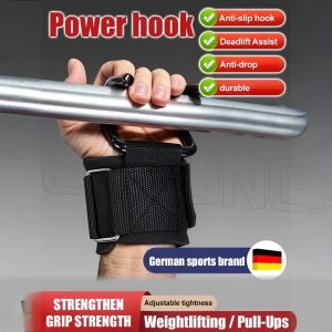 ⚡German brand⚡Wrist support hook grip hook trainer护腕助力挂钩握力钩训练器metal hook weightlifting pull-up gym forearm trainer ergonomic no injury to wrist/carpal tunnel syndrome wrist guard to prevent hand slip