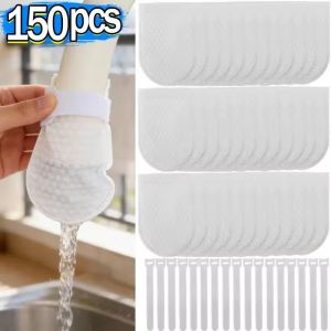 150Pcs Faucet Filter Cotton Anti Splash Thickened Tap Water Purifier Bag Universal Kitchen Bathroom Sink Mesh Strainer Replacement