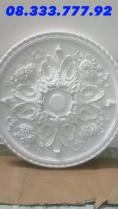 Phù điêu trần PU LUMI HOME  đường kính 82.5cm Mâm trần  PU hoa văn trang trí trần siêu bền mã PU M-7136