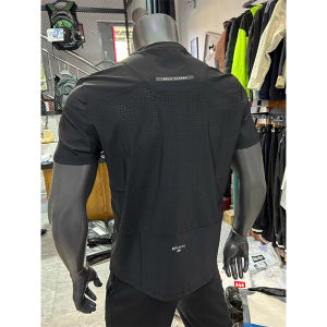 Black Breathable Quick Dry Short Sleeve Summer Ice Silk T-Shirt