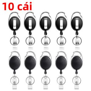 Bộ Móc Khóa Kéo Dài Ngoài Trời Dây Rút Tự Động Móc Khóa Dạng Móc Dây Đeo Có Độ Đàn Hồi Cao Móc Câu Cá Dụng Cụ Cắm Trại Bộ 5/10 Cái