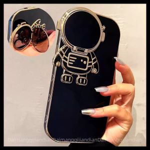 DAIMANG | Astronaut Lens Cover Holder Stand Compatible With iPhone 14 Pro Max Apple 13 Pro High-End 12 Niche 15 PM Plated Simple Space Person Viral Female 16P