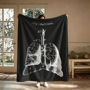 Potdemiel | Human Anatomy Muscles System Flannel Blanket Warm Soft Halloween Christmas Couch Warm Cozy Decorative Decor Gift for All Season
