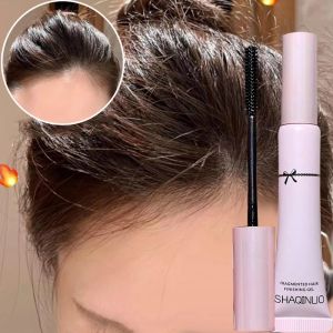 15g Broken Hair Styling Wax Cream Smoothing Frizz Hair Finishing Stick Transparent Shaping Styling Gel with Large Brush Women