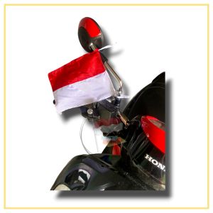 Bendera Spion Motor Merah Putih Indonesia Mini Unyil