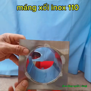 Phễu inox thoát nước máng xối cho nhà  xưởng  kích thước 110mm