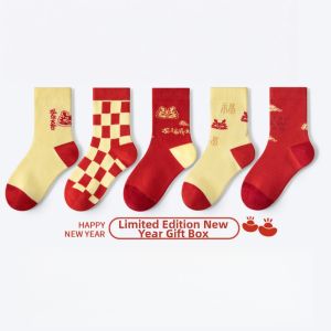 New Year Celebration Red Socks