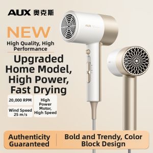 AUX | AUX Hair Dryer Negative Ion Powerful Fast-Drying Home Use Electric Blow Dryer for All Hair Types with Constant Temperature Feature