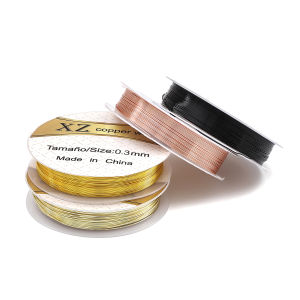 1ม้วน0.2-0.8มม6สี Colorfast ลวดทองแดงทองเหลืองสำหรับสร้อยคอสร้อยข้อมือเครื่องประดับ DIY ทำหัตถกรรมสายอุปกรณ์เสริม