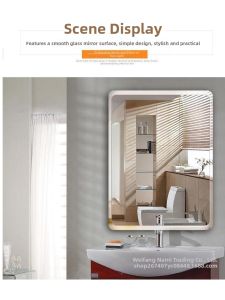 Half-body Dressing Wall Mirror for Bathroom Self-adhesive European Style