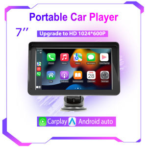 7 Inch Wireless MP5 Carplay Android Auto Portable Digital Car Monitor Screen Mirror Link Bluetooth 5.0 Navigation GPS